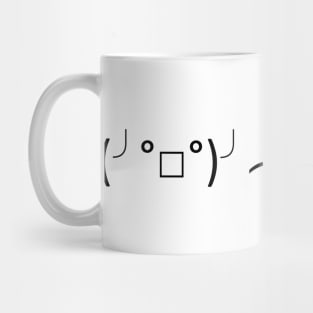 Table Flip Text Emoticon Shirt Mug